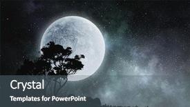  Presentation with sugarcane fields mountains landscape nature - Beautiful presentation theme featuring moon trees - night natural landscape backdrop and a gray colored foreground