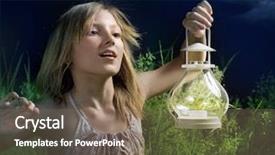  Presentation with mystical - Slides featuring moon walk - little girl running background and a violet colored foreground