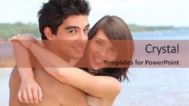  Presentation with teens - PPT layouts having portrait of an elderly woman background and a dark gray colored foreground