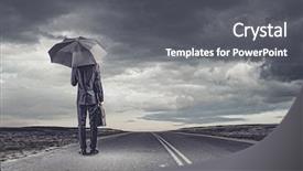  Presentation with businessman standing on mountain top - Colorful PPT layouts enhanced with moon walk - young handsome businessman standing backdrop and a gray colored foreground