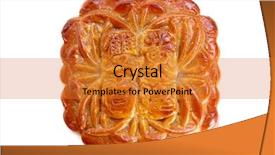  Presentation with festival - Theme consisting of mooncake festival - moon cake background and a gold colored foreground