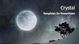  Presentation with bed - Presentation design consisting of moonlight - it is bed time background and a tawny brown colored foreground