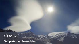  Presentation with blanc - PPT theme with moonlight over the mont blanc massif the highest mountain of europe background and a gray colored foreground