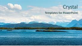  Presentation with europe - Presentation theme consisting of moorage in norwegian village north background and a light blue colored foreground