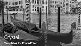  Presentation with venice - Colorful slides enhanced with moored-gondolas-on-the-grand backdrop and a dark gray colored foreground