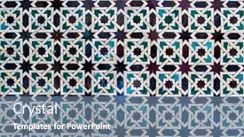  Presentation with ceramics - Slide set with moorish-ceramics-with-simple-geometric background and a seafoam green colored foreground