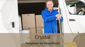  Presentation with smiling kids at summer camp - Slides featuring mop bucket - cleaning agent standing and smiling background and a  colored foreground
