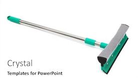  Presentation with windows - PPT layouts with mop for cleaning windows on a white background background and a white colored foreground