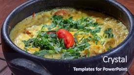  Presentation with shrimp fish - Amazing slide set having moqueca fish and shrimp traditional backdrop and a wine colored foreground