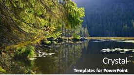  Presentation with national - Presentation theme having moraine-lake-grosser-arbersee background and a tawny brown colored foreground