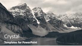  Presentation with banff national park - Slide deck enhanced with moraine-lake-with-snow-capped background and a dark gray colored foreground