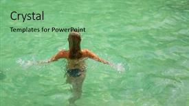  Presentation with krabi - Presentation theme featuring morakot blue and clear emerald background and a seafoam green colored foreground