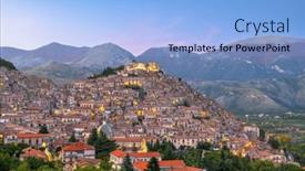  Presentation with dusk - Slide set featuring morano-calabro-italy-hilltop-town background and a  colored foreground