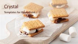  Presentation with chocolate - Amazing presentation theme having homemade marshmallow s'mores backdrop and a lemonade colored foreground