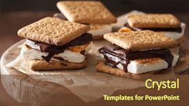  Presentation with chocolate - Colorful presentation theme enhanced with homemade marshmallow s'mores backdrop and a tawny brown colored foreground