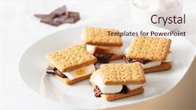  Presentation with chocolate - Slides with homemade marshmallow s'mores background and a lemonade colored foreground