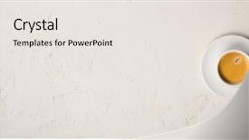  Presentation with coffee cup - Colorful PPT theme enhanced with one more - cup of coffee with space backdrop and a sky blue colored foreground