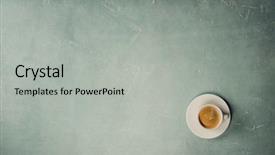  Presentation with coffee cup - Slide deck enhanced with one more - cup of coffee with space background and a light gray colored foreground