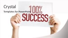  Presentation with success - Beautiful PPT layouts featuring more efforts - 100 success placard isolated backdrop and a  colored foreground