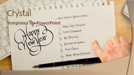  Presentation with pen - Slides having more efforts - hand pointing against overhead background and a  colored foreground