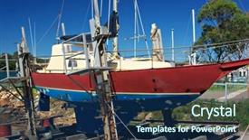  Presentation with sail - Audience pleasing presentation theme consisting of more efforts - large sail boat is backdrop and a  colored foreground