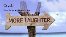  Presentation with beach - PPT theme having more laughter wooden sign background and a light blue colored foreground