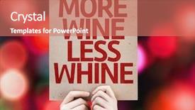  Presentation with wine - Presentation theme enhanced with more wine less whine card background and a coral colored foreground