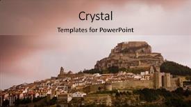  Presentation with spain - Amazing slides having morella-comunidad-valenciana-spain backdrop and a coral colored foreground