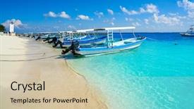  Presentation with maya - Slides enhanced with morelos beach boats in maya background and a soft green colored foreground