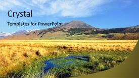  Presentation with park - Beautiful slide set featuring moreno in argentina cold creek backdrop and a  colored foreground