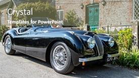  Presentation with sports car - Presentation design having moreton-uk-20-april-2019 background and a violet colored foreground