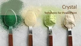  Presentation with different - Presentation theme having moringa - different colorful superfood powders background and a  colored foreground