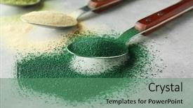  Presentation with catering banquet table different - Beautiful presentation featuring moringa - different colorful superfood powders backdrop and a  colored foreground