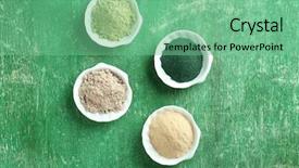  Presentation with moringa - PPT layouts consisting of moringa - different colorful superfood powders background and a seafoam green colored foreground