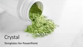  Presentation with plastic container - Amazing presentation theme having moringa - plastic container with superfood powder backdrop and a light gray colored foreground