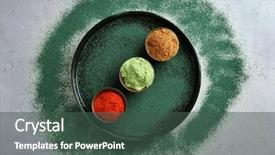  Presentation with catering banquet table different - PPT layouts featuring moringa - plate with different colorful superfood background and a  colored foreground