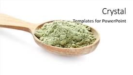  Presentation with sport nutrition whey protein powder - Colorful presentation theme enhanced with moringa - superfood powder in spoon backdrop and a  colored foreground