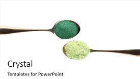  Presentation with moringa - PPT layouts consisting of moringa - superfood powders in spoons background and a white colored foreground