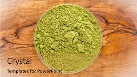  Presentation with moringa - Amazing slide set having moringa leaf powder backdrop and a yellow colored foreground