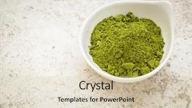  Presentation with moringa - Beautiful presentation featuring moringa leaf powder backdrop and a soft green colored foreground
