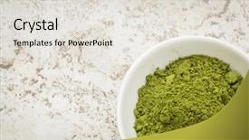  Presentation with moringa - Amazing presentation design having moringa leaf powder backdrop and a sky blue colored foreground