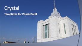  Presentation with mormon temple - Slide deck enhanced with mormon church church of jesus background and a ocean colored foreground