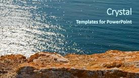  Presentation with country - PPT layouts with mornimg in bay in crimea background and a ocean colored foreground