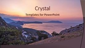  Presentation with country indonesia - PPT theme with mornimg in bay in crimea background and a  colored foreground