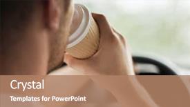  Presentation with human rights concept chained man - Slide set having wake up morning - transportation and vehicle concept background and a coral colored foreground