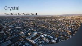  Presentation with aerial view of cape town - Slide deck having morning-aerial-view-near-vermont background and a light blue colored foreground