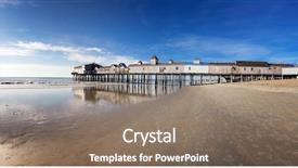  Presentation with panorama old tbilisi - Presentation having morning at old orchard beach background and a gray colored foreground