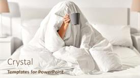  Presentation with home - Cool new slide set with morning-comfort-and-people-concept backdrop and a lemonade colored foreground