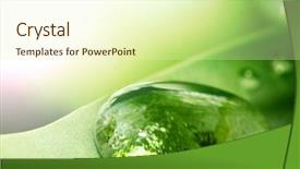  Presentation with water drop - Slide deck consisting of morning dew - big water drop background and a  colored foreground