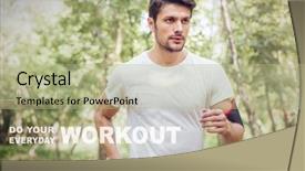  Presentation with athlete track or running track - Slide set consisting of morning do your workout everyday background and a mint green colored foreground